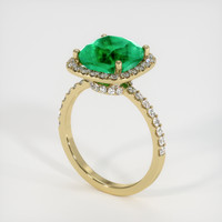 3.45 Ct. Emerald  Ring - 18K Yellow Gold