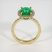 2.96 Ct. Emerald Ring, 18K Yellow Gold 3