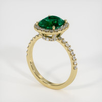 2.44 Ct. Emerald Ring, 18K Yellow Gold 2