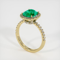 1.97 Ct. Emerald Ring, 18K Yellow Gold 2