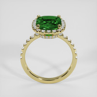 3.64 Ct. Green Tsavorite Garnet Ring, 18K Yellow Gold 3