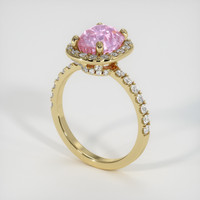 3.04 Ct. Pink Sapphire Ring, 18K Yellow Gold 2