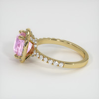 3.04 Ct. Pink Sapphire Ring, 18K Yellow Gold 4