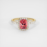 2.03 Ct. Sapphire Ring, 18K Yellow Gold 1