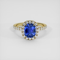 1.95 Ct. Blue Sapphire Ring, 18K Yellow Gold 1