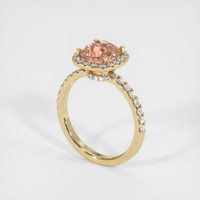 2.33 Ct. Padparadscha Sapphire Ring, 18K Yellow Gold 2
