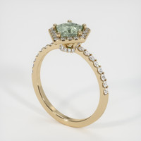 0.81 Ct. Sapphire Ring, 18K Yellow Gold 2