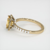 1.45 Ct. Orangish Yellow Sapphire Ring, 18K Yellow Gold 4