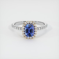 1.00 Ct. Sapphire Ring, 14K Yellow & White 1