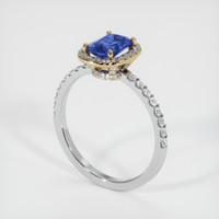 1.00 Ct. Sapphire Ring, 14K Yellow & White 2