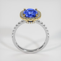 3.07 Ct. Blue Sapphire Ring, 14K Yellow & White 3