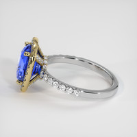 3.07 Ct. Blue Sapphire Ring, 14K Yellow & White 4