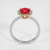 1.74 Ct. Ruby Ring, 14K Yellow & White 3