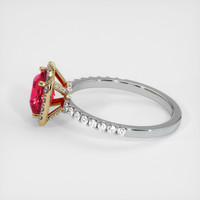 2.16 Ct. Ruby Ring, 14K Yellow & White 4