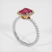 1.41 Ct. Ruby Ring, 14K Yellow & White 2