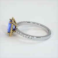 1.00 Ct. Blue Sapphire Ring, 18K Yellow & White 4