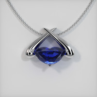 2.51 Ct. Blue Sapphire Pendant, 14K White Gold 1
