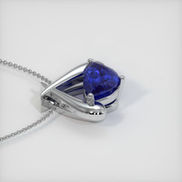 2.51 Ct. Blue Sapphire Pendant, 14K White Gold 3
