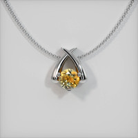 0.54 Ct. Sapphire Pendant, 14K White Gold 1