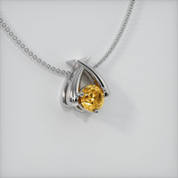 0.54 Ct. Sapphire Pendant, 14K White Gold 2