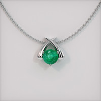 1.69 Ct. Emerald  Pendant - 18K White Gold