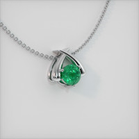 1.69 Ct. Emerald Pendant, 18K White Gold 2