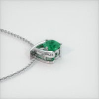 1.69 Ct. Emerald Pendant, 18K White Gold 3