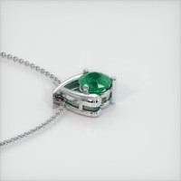 0.94 Ct. Emerald Pendant, 18K White Gold 3