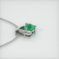 0.82 Ct. Emerald Pendant, 18K White Gold 3