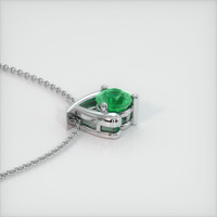 Solitaire Emerald Pendant 0.84 Ct., 18K White Gold Preview