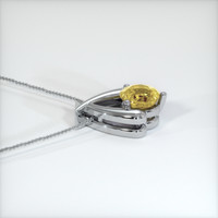 3.00 Ct. Sapphire Pendant, 18K White Gold 3