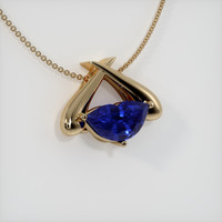2.51 Ct. Blue Sapphire Pendant, 14K Yellow Gold 2