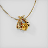 0.54 Ct. Bi Color Sapphire Pendant, 14K Yellow Gold 2