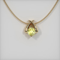 1.23 Ct. Sapphire Pendant, 14K Yellow Gold 1