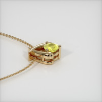 1.23 Ct. Yellow Sapphire Pendant, 14K Yellow Gold 3