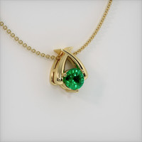 0.95 Ct. Emerald  Pendant - 18K Yellow Gold