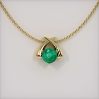 1.69 Ct. Emerald  Pendant - 18K Yellow Gold