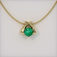 Solitaire Emerald Pendant 1.69 Ct., 18K Yellow Gold Preview