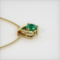 0.94 Ct. Emerald Pendant, 18K Yellow Gold 3