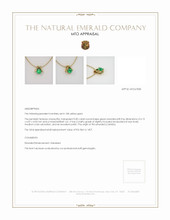 Emerald Pendant 0.82 Ct. 18K Yellow Gold Appraisal