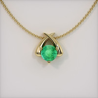 Emerald Pendant 0.82 Ct. 18K Yellow Gold Preview