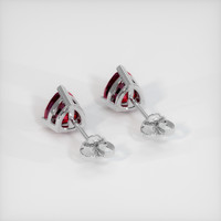 1.21 Ct.Tw. Ruby Earrings, 18K White Gold 4