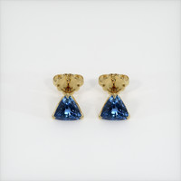 <span>1.79</span>&nbsp;<span class="tooltip-light">Ct.Tw.<span class="tooltiptext">Total Carat Weight</span></span> Sapphire Earrings, 14K Yellow Gold 1