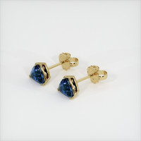 <span>1.79</span>&nbsp;<span class="tooltip-light">Ct.Tw.<span class="tooltiptext">Total Carat Weight</span></span> Sapphire Earrings, 14K Yellow Gold 2