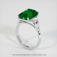 4.65 Ct. Emerald Ring, Platinum 950 2