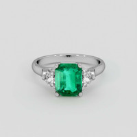 1.86 Ct. Emerald Ring, Platinum 950 1