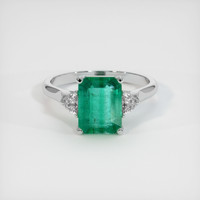 2.16 Ct. Emerald Ring, Platinum 950 1