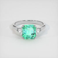 2.04 Ct. Emerald Ring, Platinum 950 1