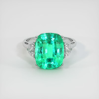 5.86 Ct. Emerald Ring, Platinum 950 1