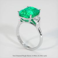 5.86 Ct. Emerald Ring, Platinum 950 2